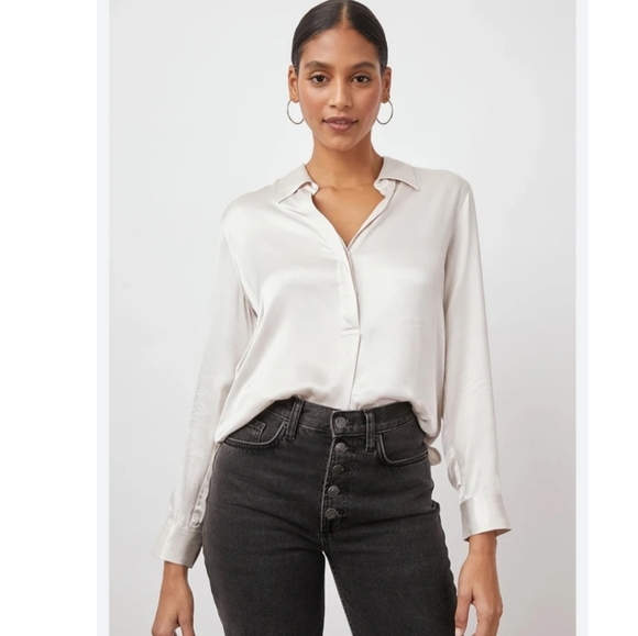 Rails Tops - Rails Nisa‎ Satin Button-up Blouse